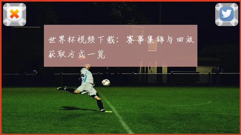 世界杯视频下载：赛事集锦与回放获取方式一览
